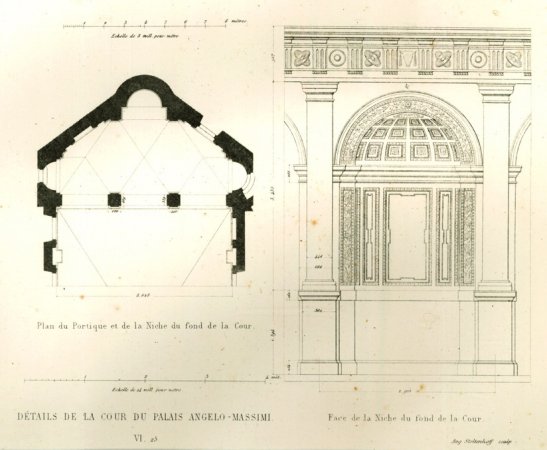 / LETAROUILLY, PAUL.  Édifices de Rome Moderne. Paris. 1860+. / Palazzo Angelo-Massimi.