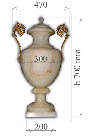 Vase with lid, classic style. 